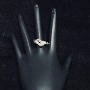 Sarah Coventry Silver Tone Bamboo Adjustable Ring (R355)